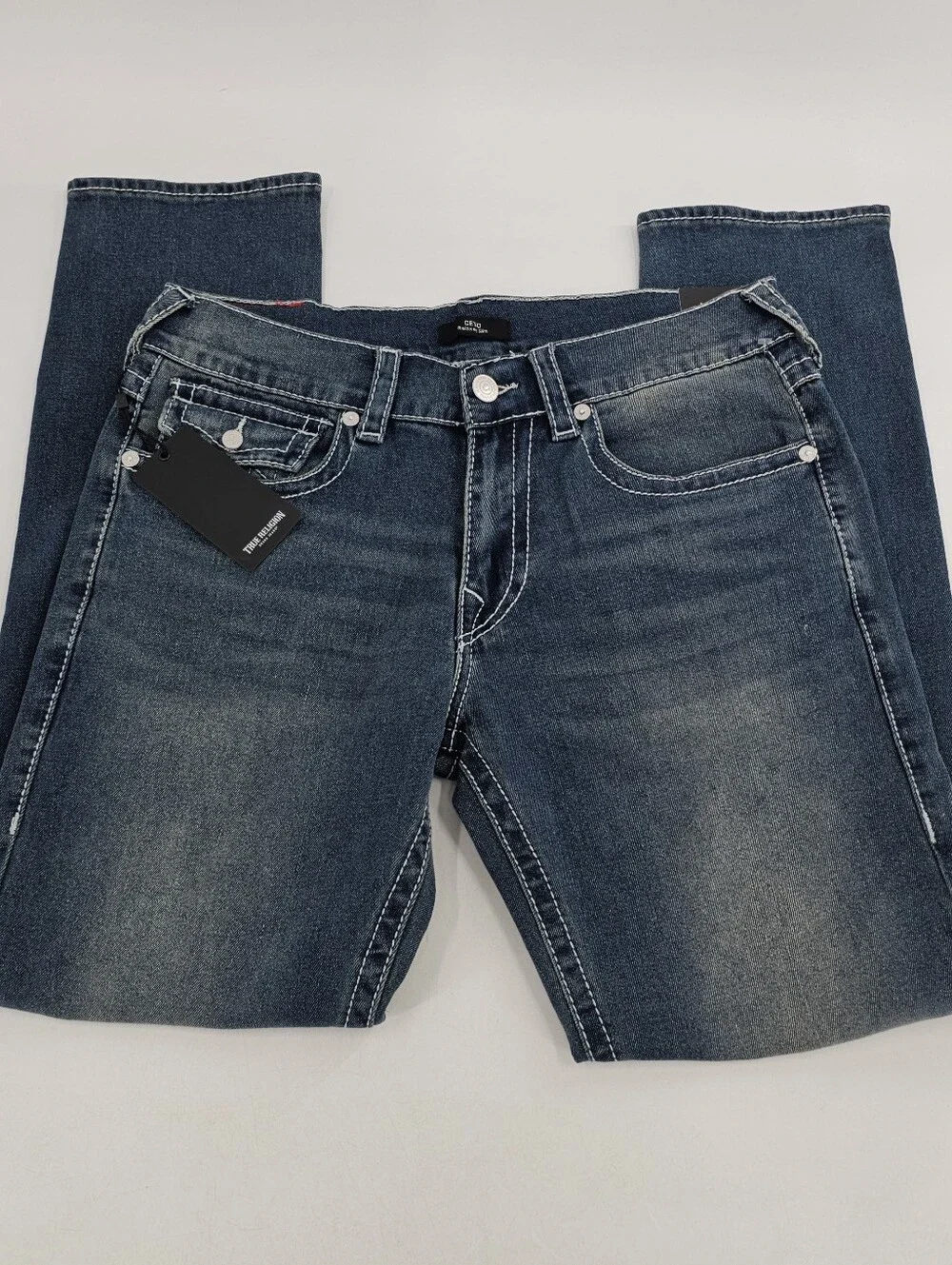 True Religion Geno Big T Flap Relaxed Slim Jeans World Tour Men's